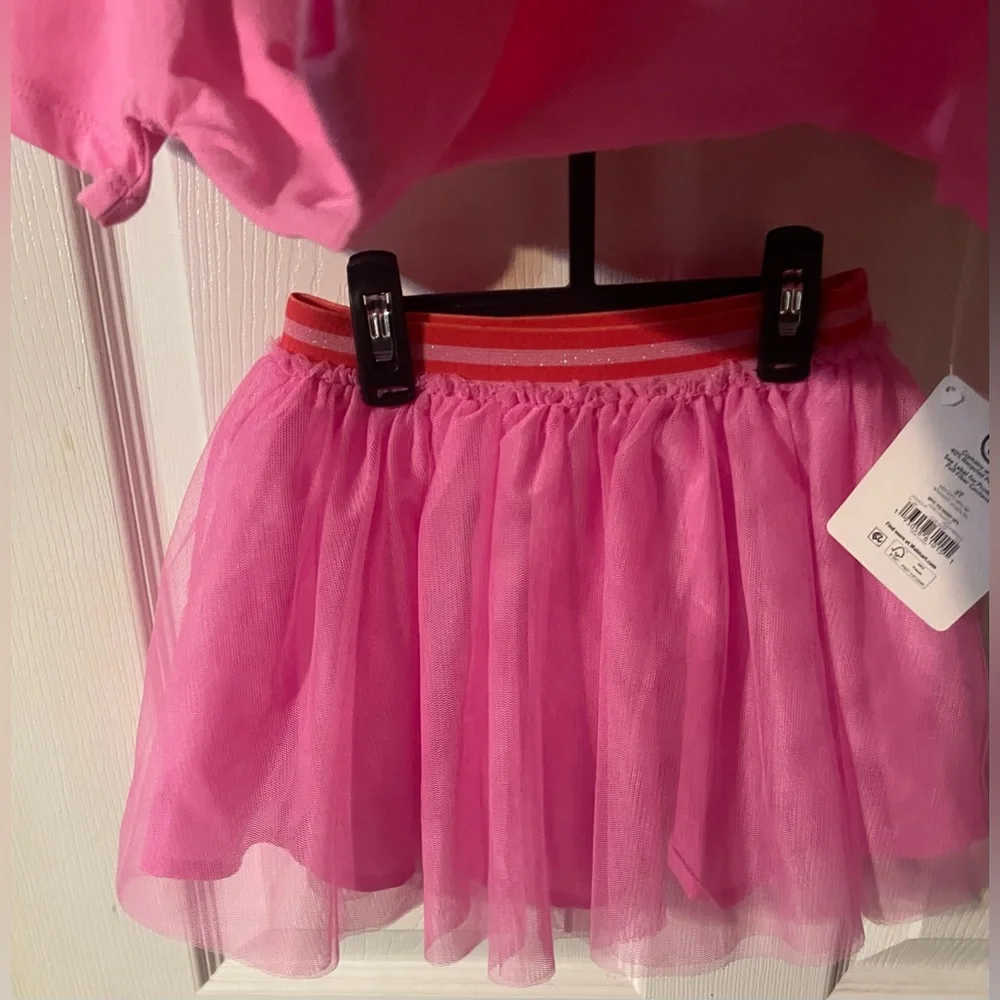 Way To Celebrate Toddler Girls Valentine’s Day Pink Top & Tutu Skirt‎ Set 3T